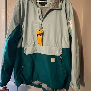 Carhartt Teal and Light Blue Women's Jacket